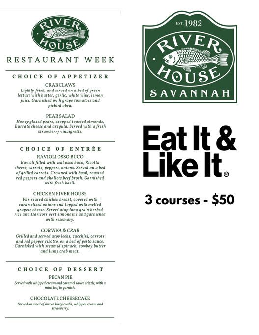 River House Menu EIALI Restaurant Wks