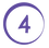 A purple number 4 in a purple circle