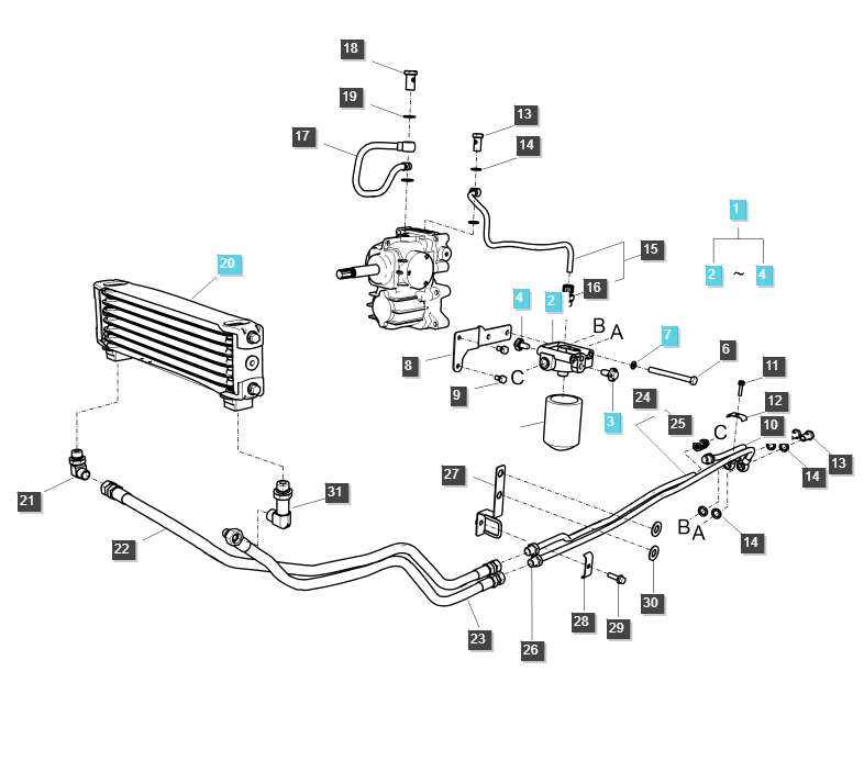 LS Filter Hydraulic TRG640 - 40007563