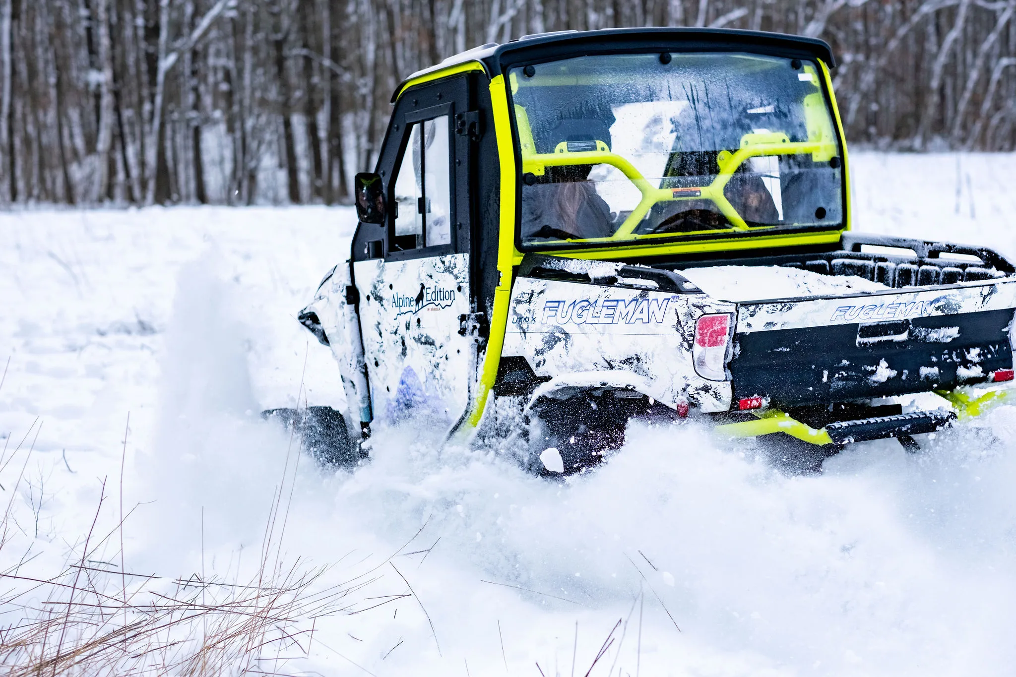 segway fugleman utv in snow