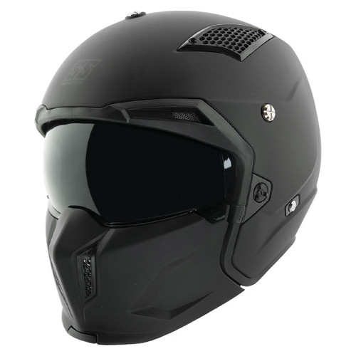 full face motorcycle helmet removable jaw (Removable Chin Guard and clear visor) escoozzi JQF Gear Full Face Motorcycle