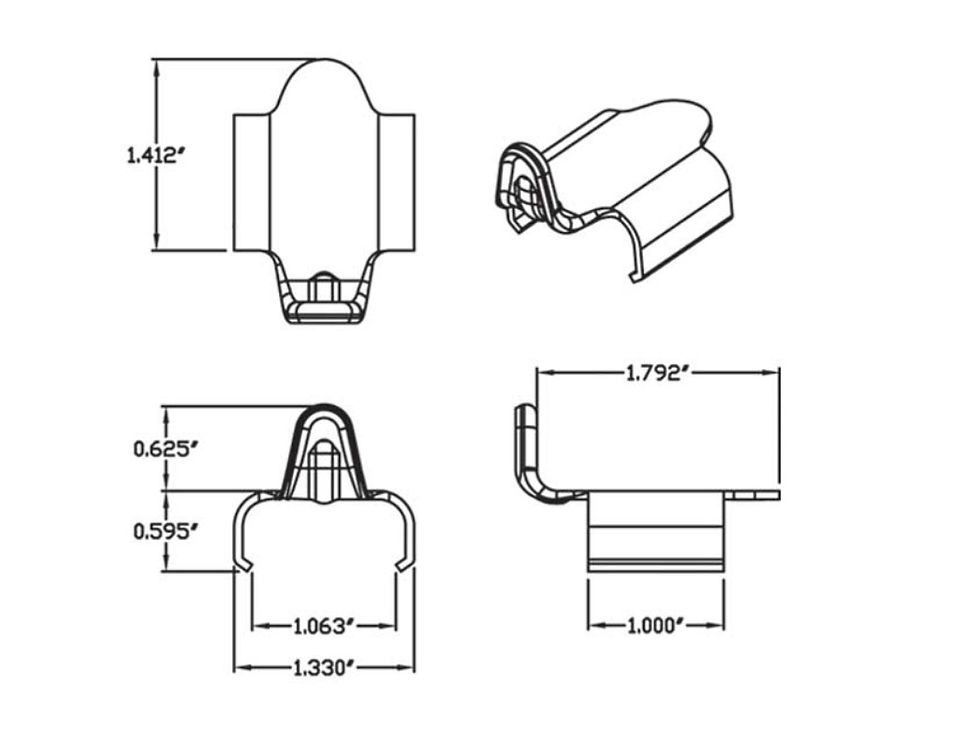 Camso Snow Track Replacement Track Clip 0.625" - AFT120116