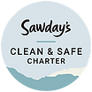 Sawdays Clean and Safe charter badge sma