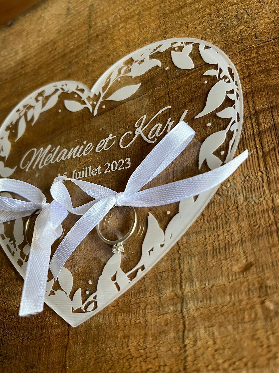 Miniature : Porte alliances romantique