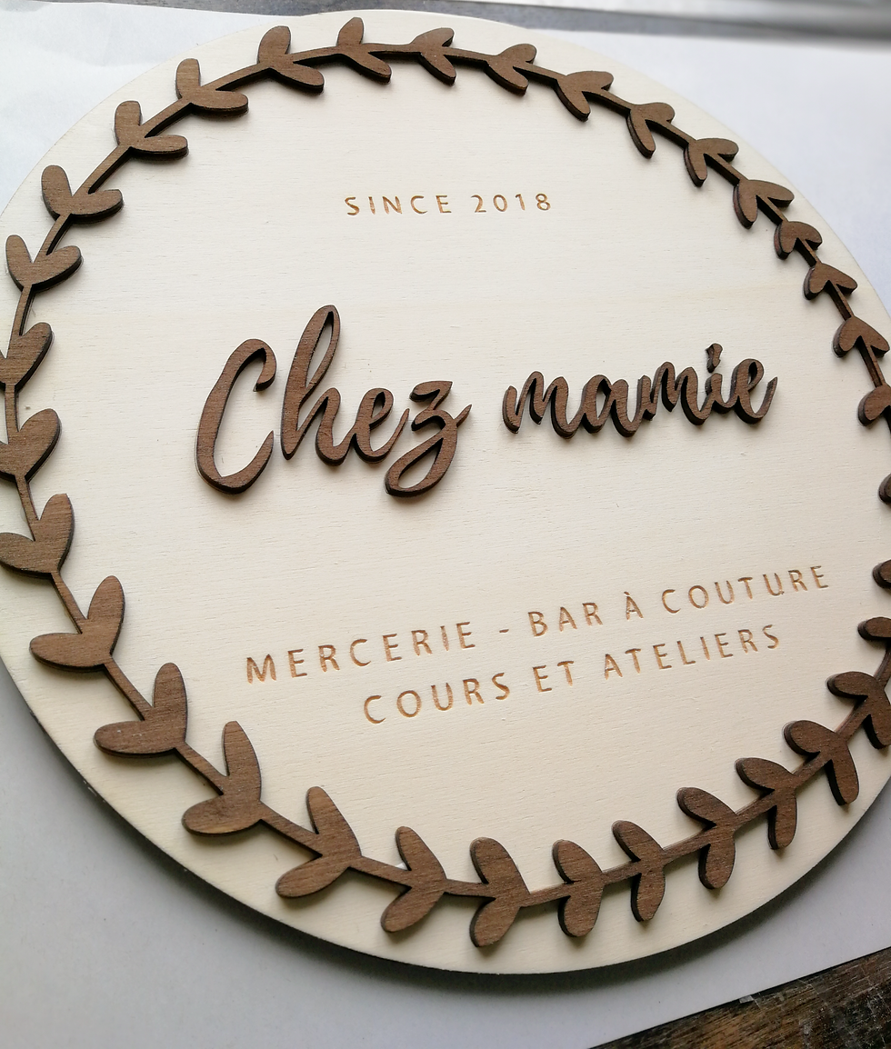 Miniature : enseigne ronde en bois