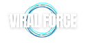 Viral Force Logo. Blue rings, white text.