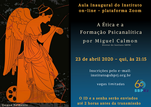 AULA INAUGURAL DO INSTITUTO       
ON-LINE | PLATAFORMA ZOOM