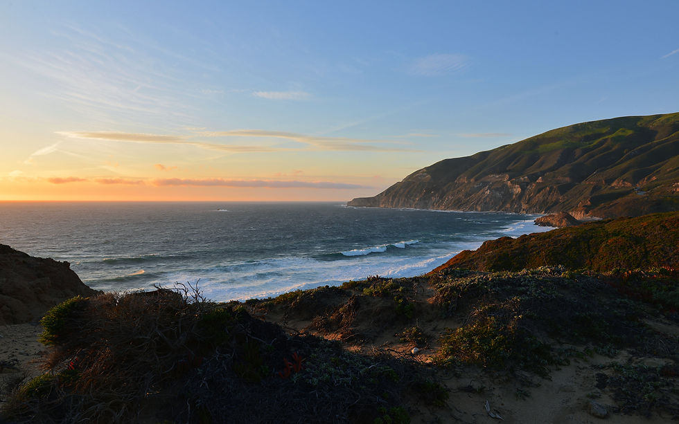 sunset at big sur