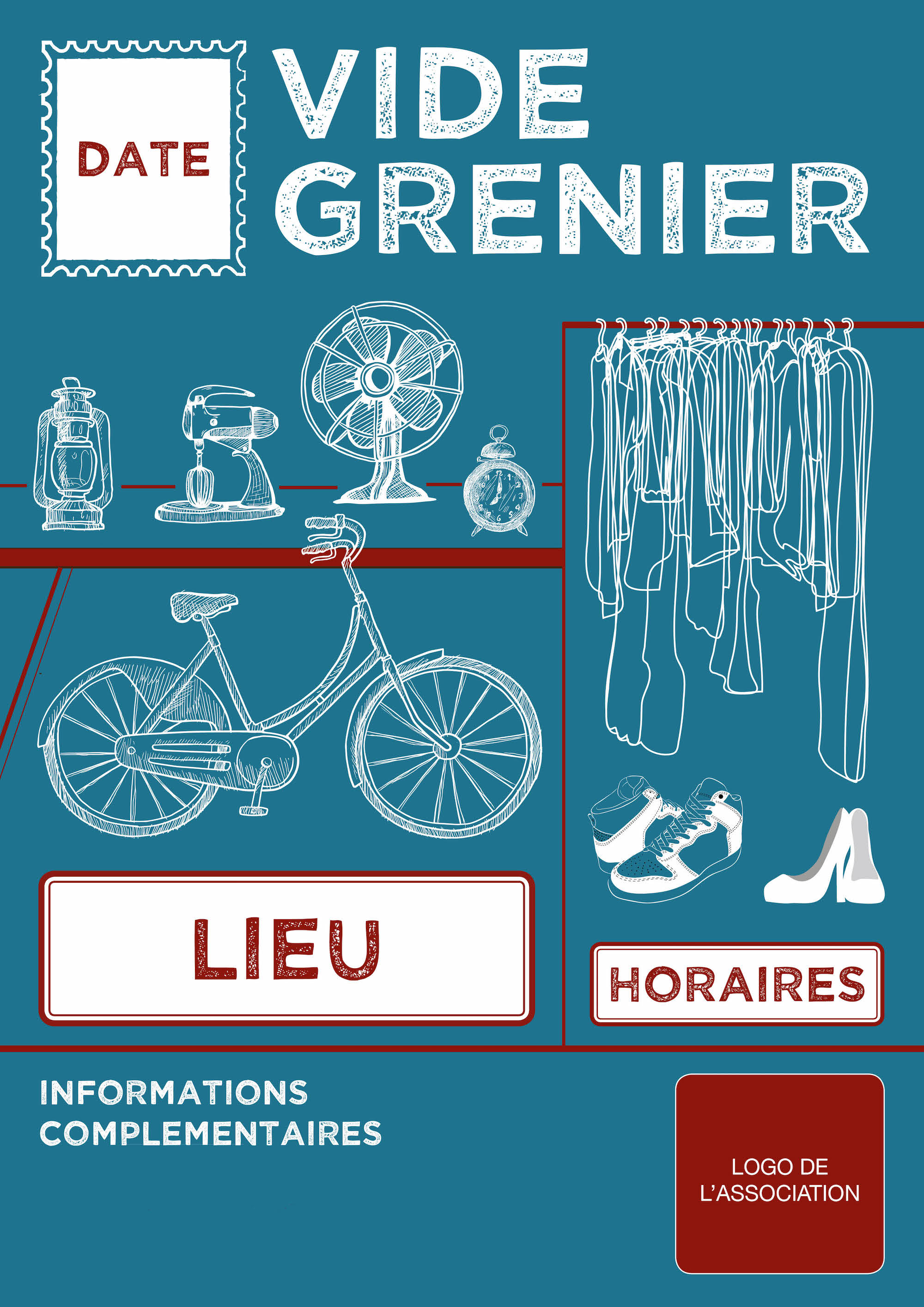 Modèle affiche vide-grenier n°2