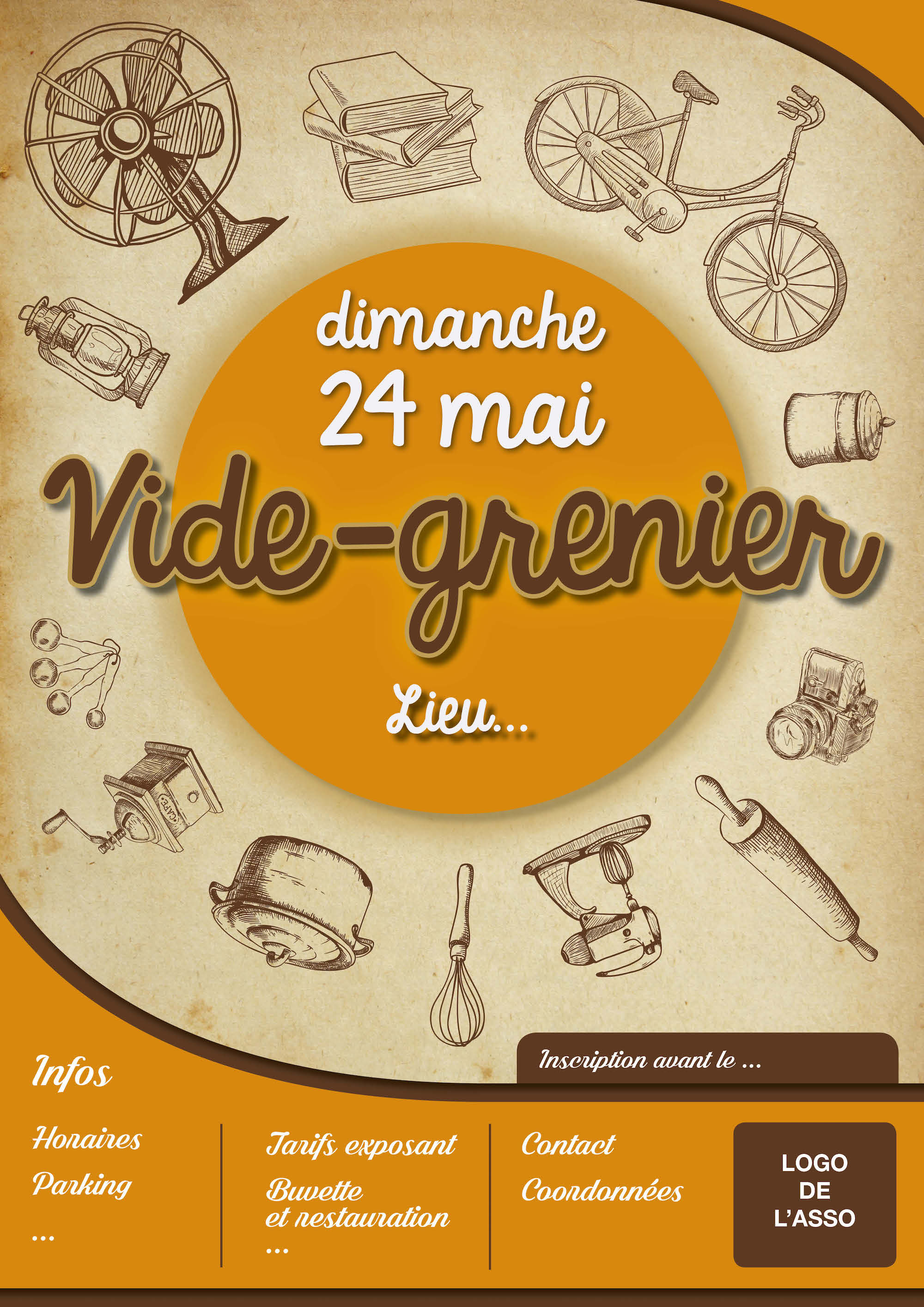Modèle affiche vide-grenier n°3