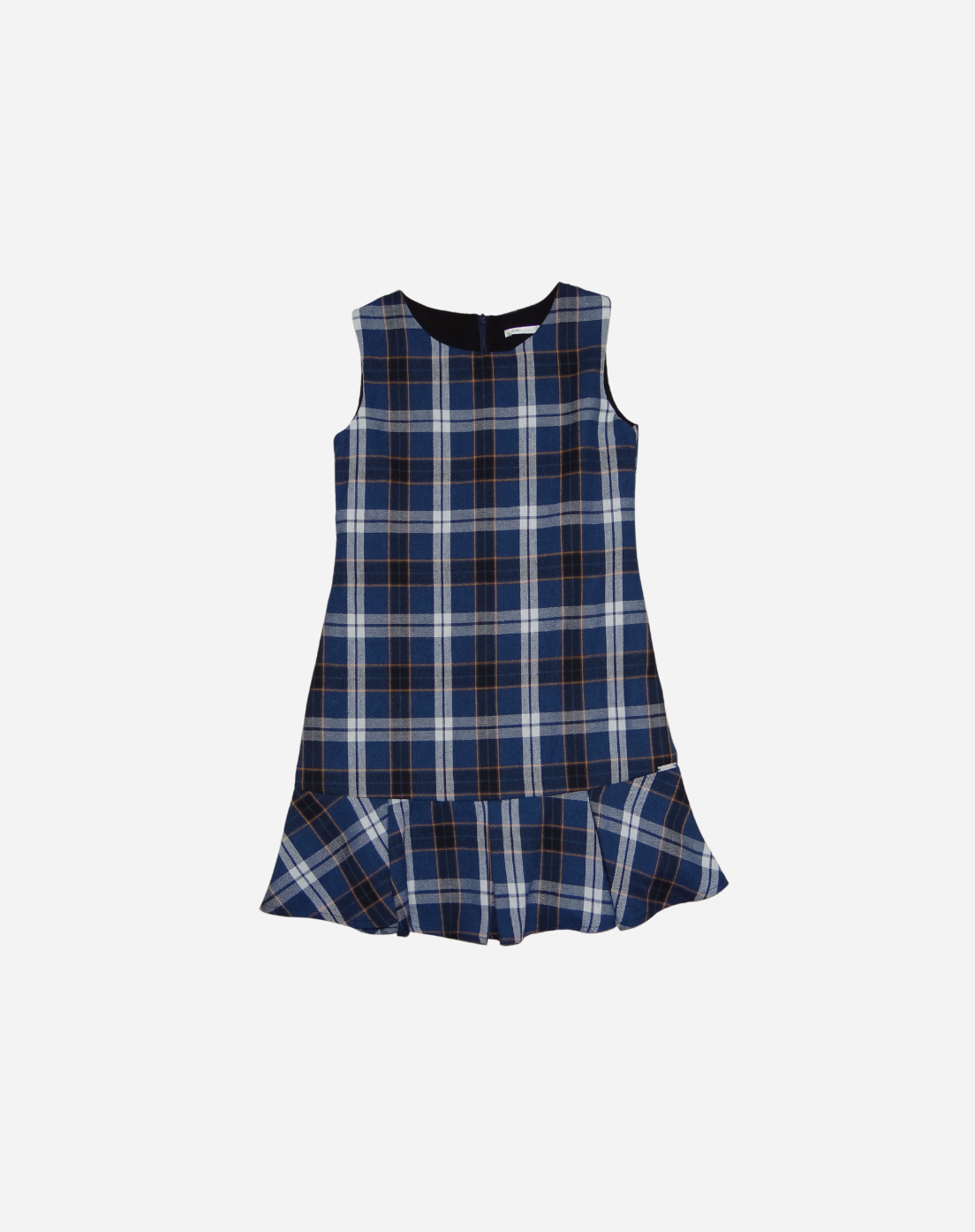 Vestido Xadrez Um Babado S/Mg