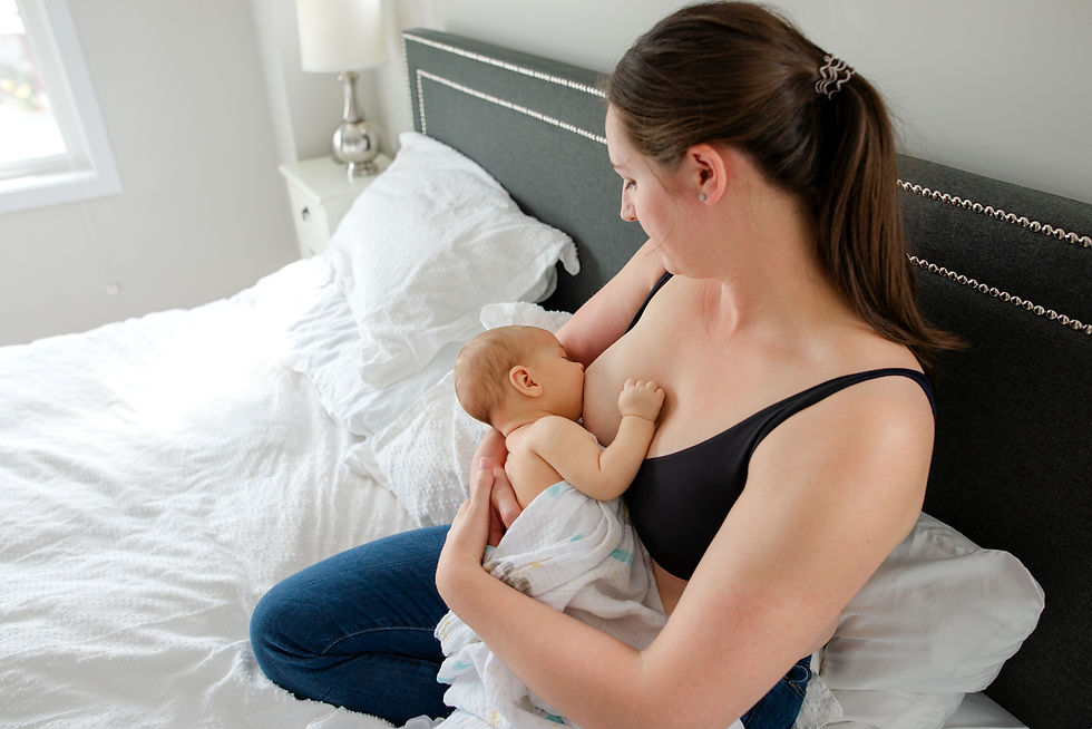 postpartum breastfeeding photos at home