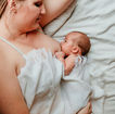 Breastfeeding mom with newborn