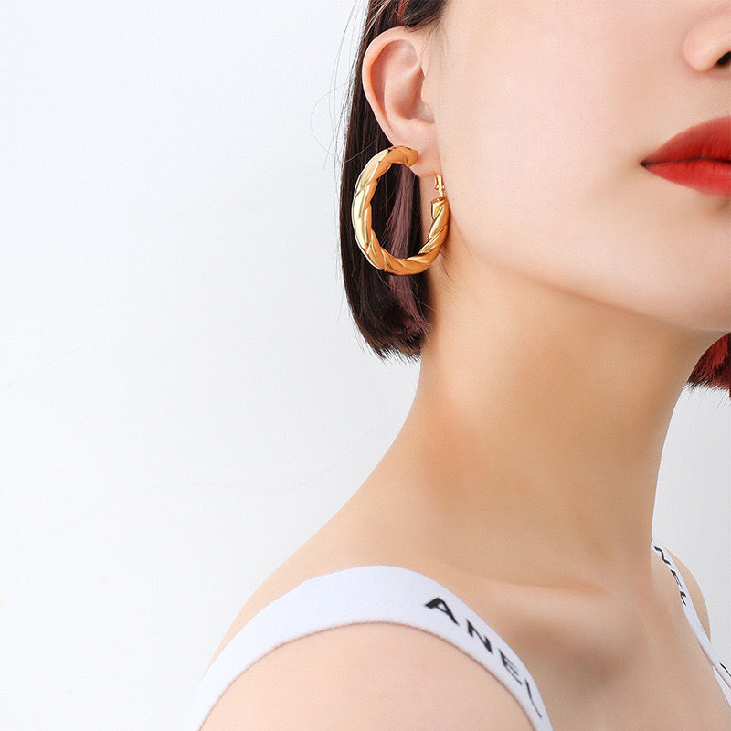Miniatura: Aros Baño Oro 18K Enroscado