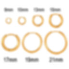 Miniatura: Aros Baño Oro 18k Argollas lisas 9mm