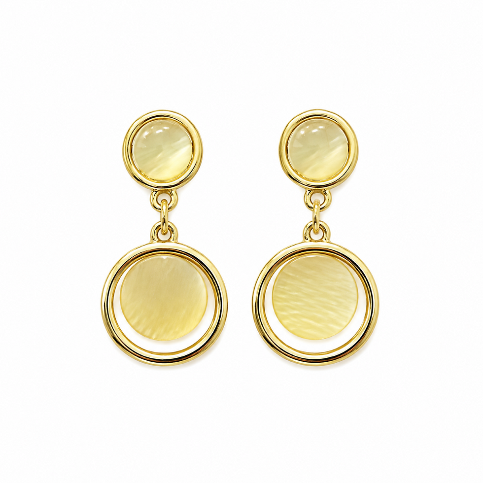 Miniatura: Aros Clip Enchape Oro Dob Circ
