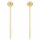Miniatura: Aros Largos Cadena Flor 18k
