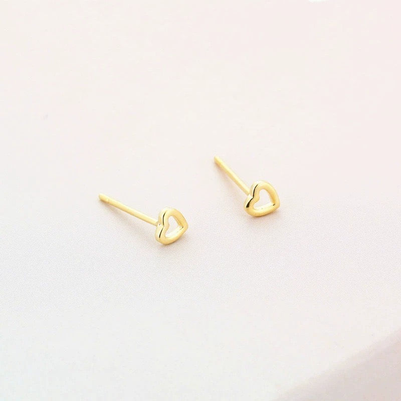 Miniatura: Aros Plata 925 Corazón Bor S