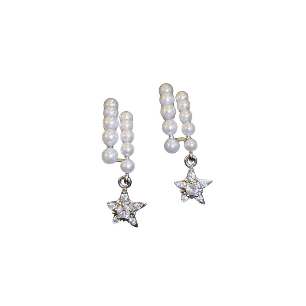 Aros Aleación Perlas Estrella