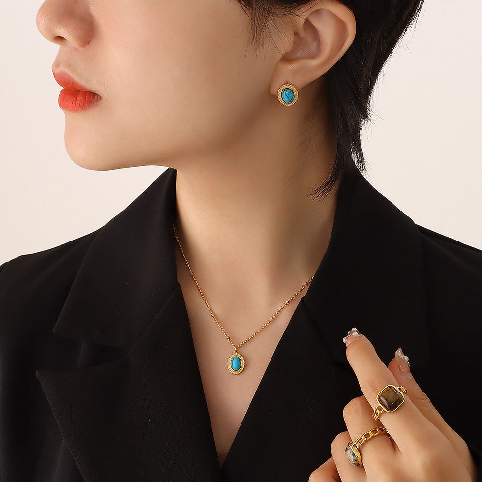 Miniatura: Collar Baño Oro 18k Pelotitas Piedra