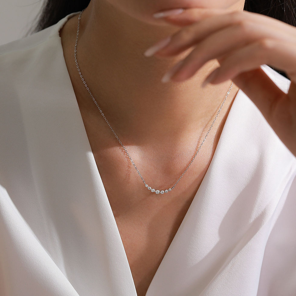 Miniatura: Collar Plata 925 Puntos Luz X7