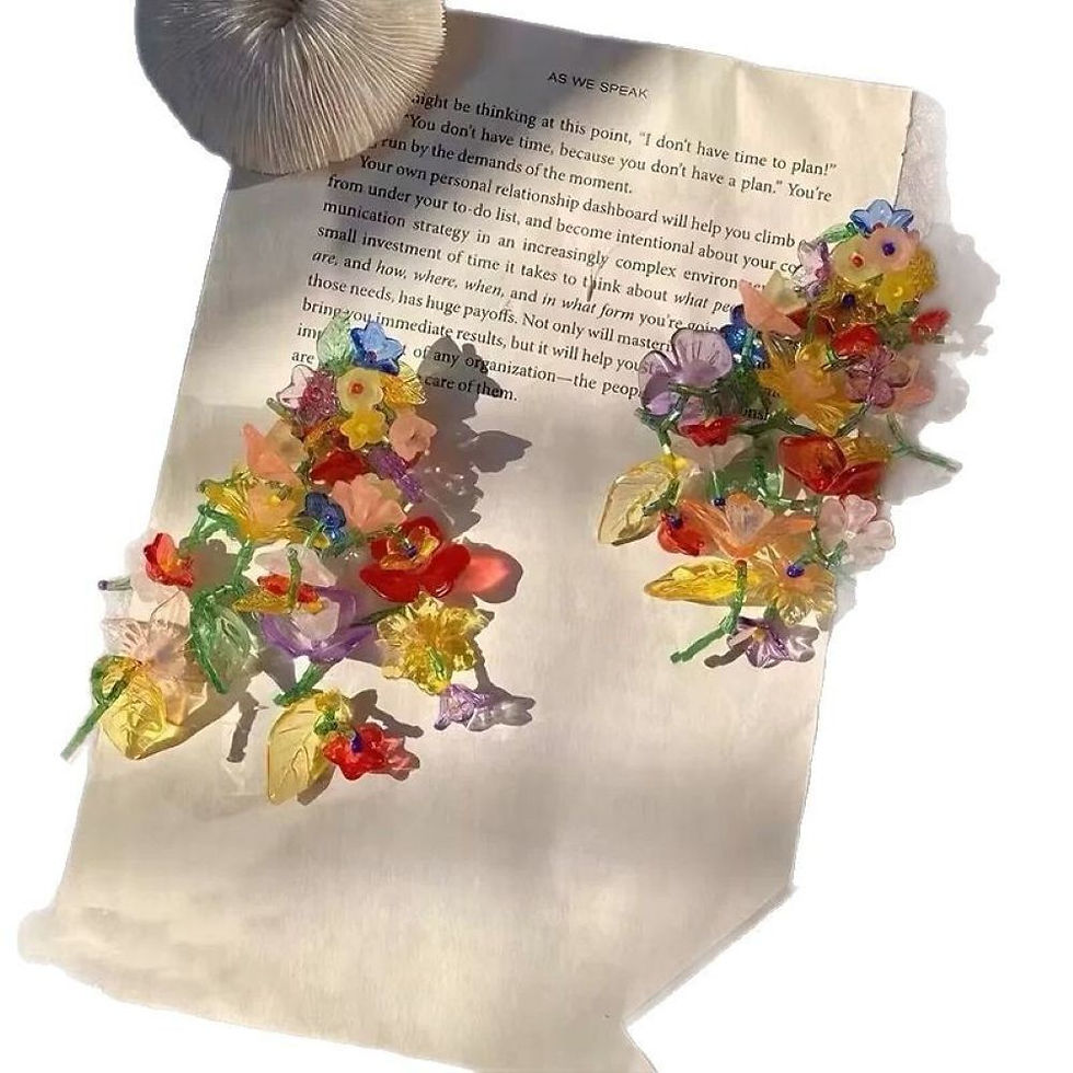 Miniatura: Aros Aleación Flores Color