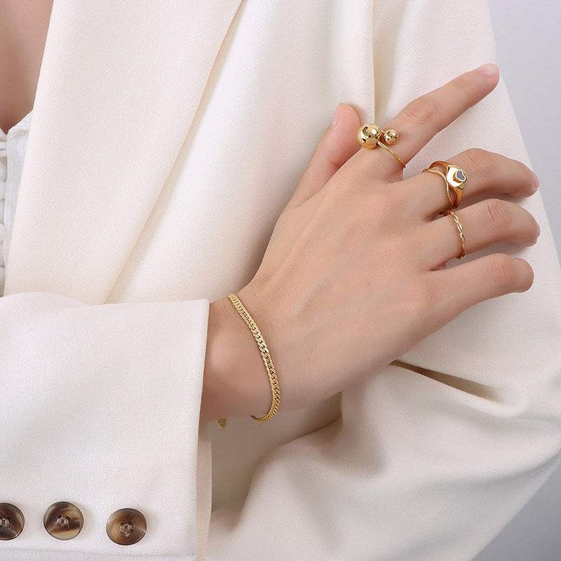 Miniatura: Pulsera Baño Oro 18K Grumet Diseño