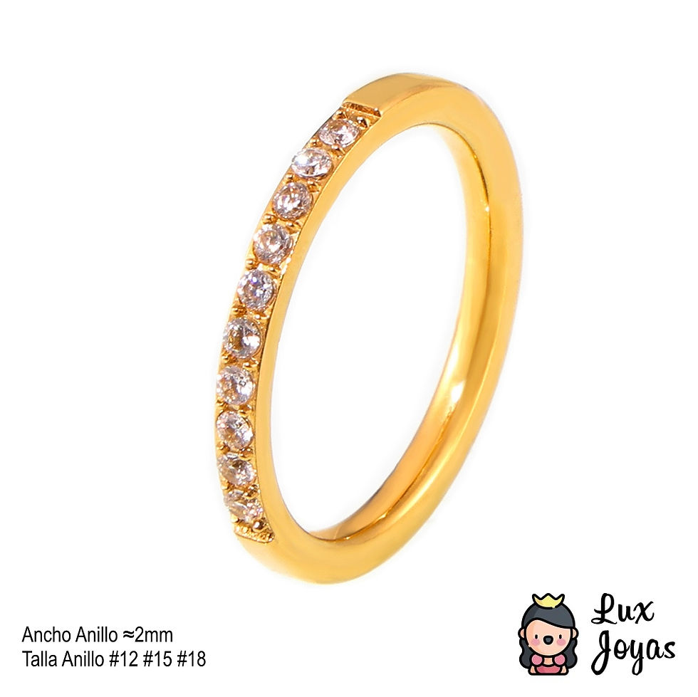 Miniatura: Anillo Baño Oro 18k Medio Cintillo