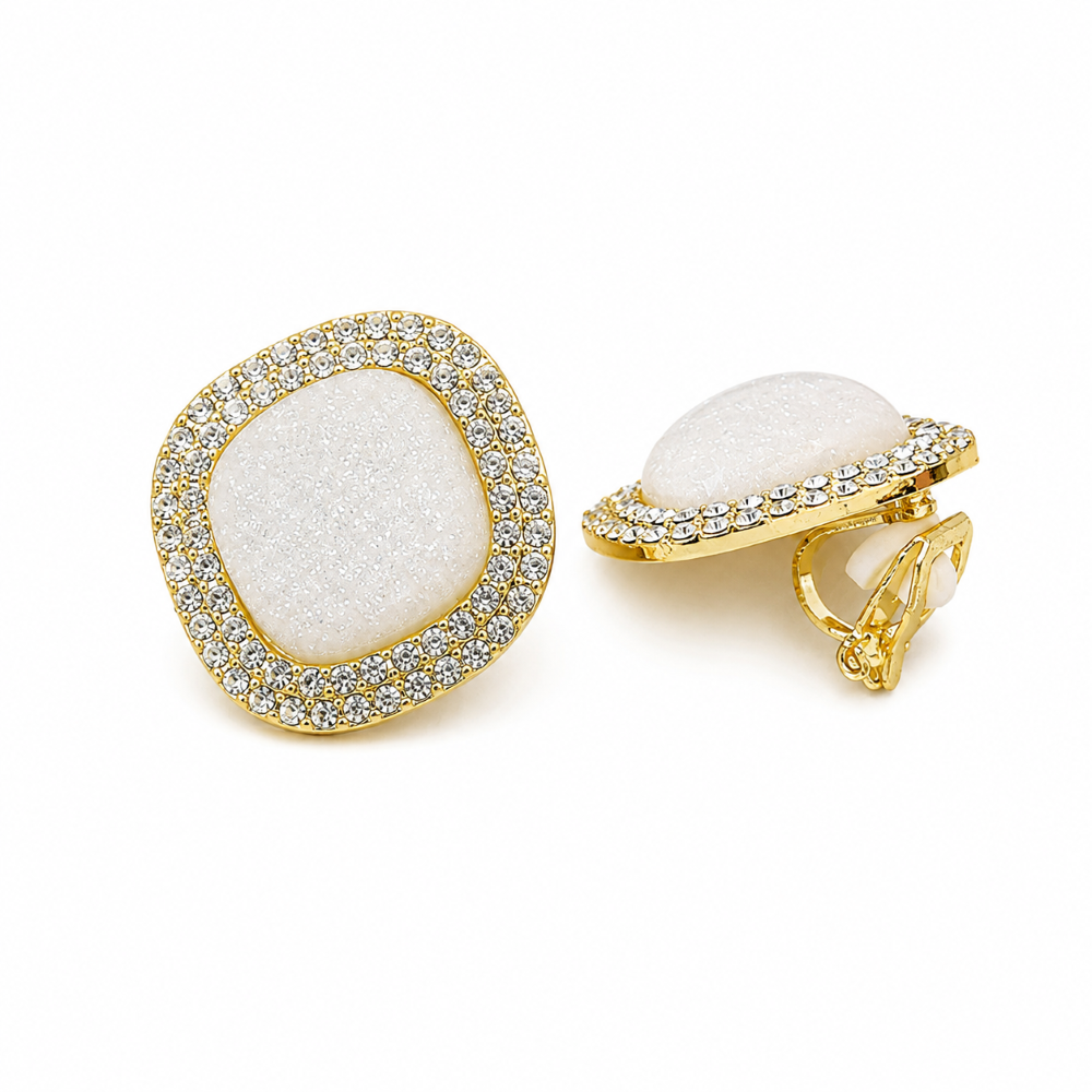 Aros Clip Enchape Oro Cuad L Bribri