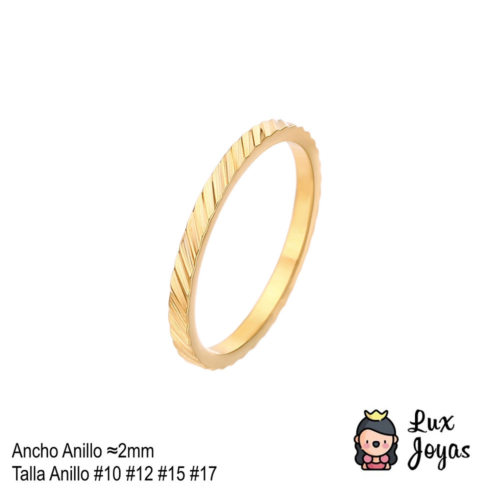 Miniatura: Anillo Baño Oro 18k Arg Dis 1 Rayas 2mm