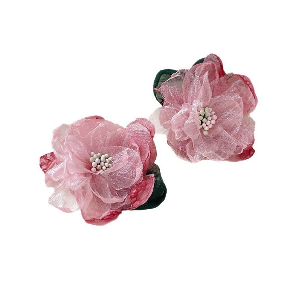 Aros Aleación Flor Rose Hoj