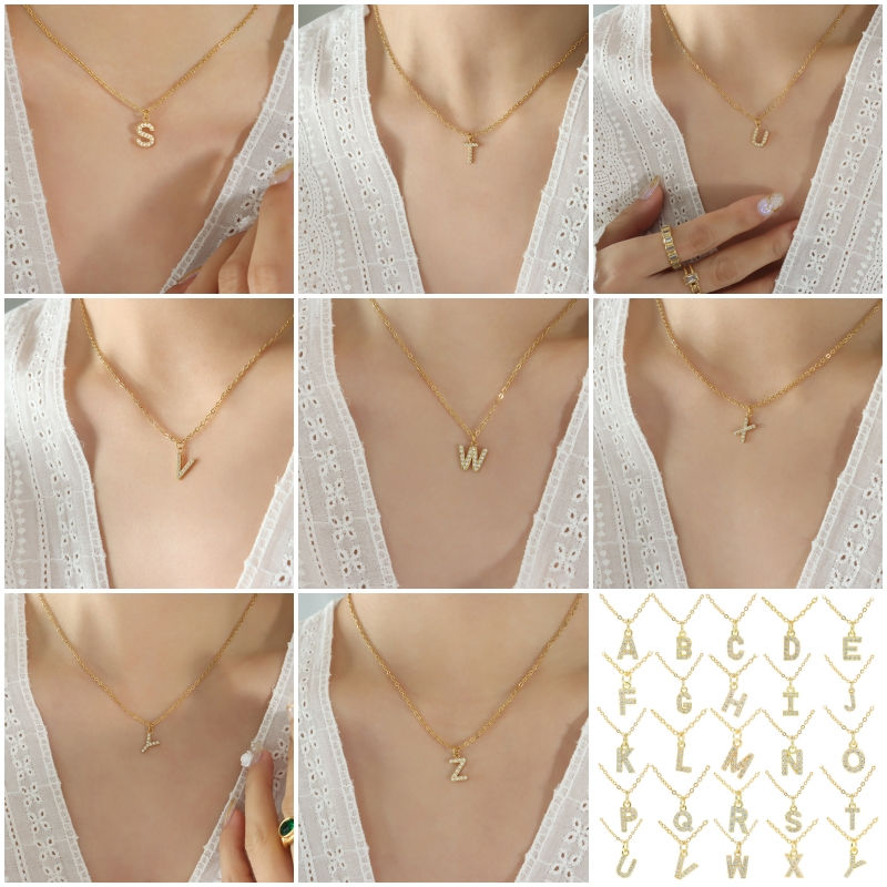Miniatura: Collar Baño Oro 18k Inicial Brillitos