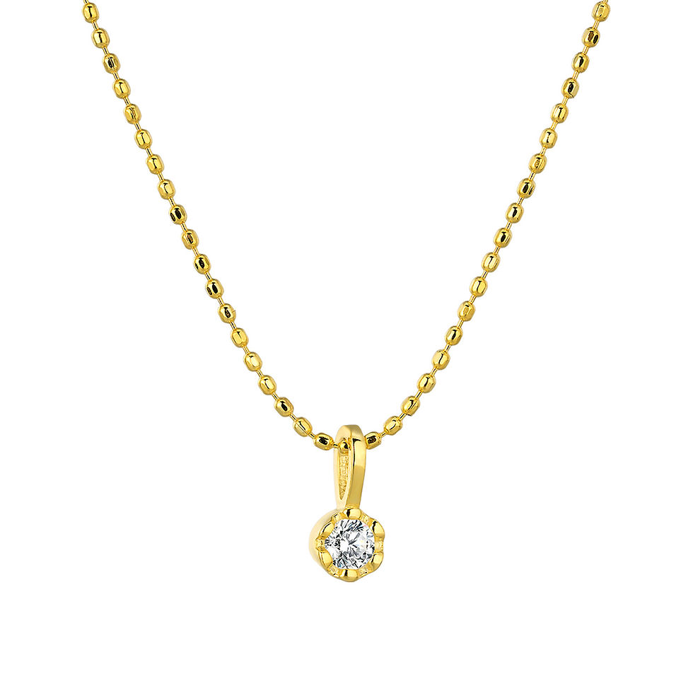 Miniatura: Collar Plata 925 Baño Oro Most Punto Luz