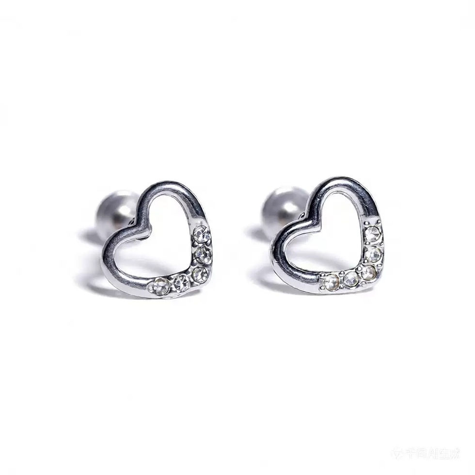 Miniatura: Aros Plata 925 Corazón Bor Bri