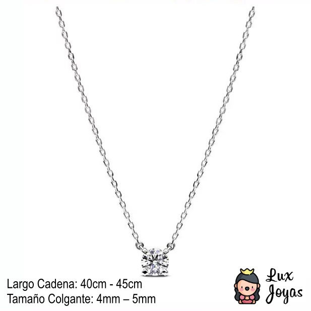 Miniatura: Collar Plata 925 Punto De Luz 4p