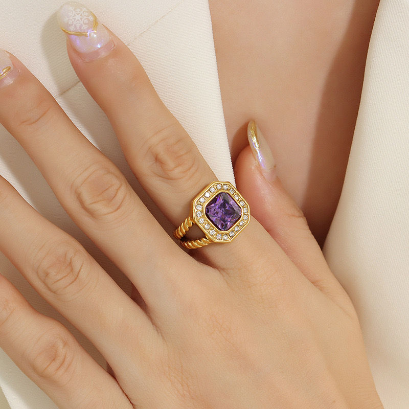Miniatura: Anillo Baño Oro 18k Solitario Circones
