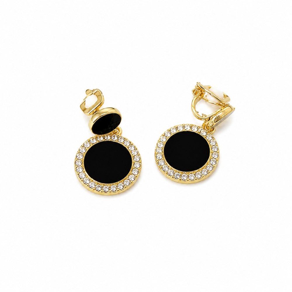 Aros Clip Enchape Oro Dob Circ N Bri