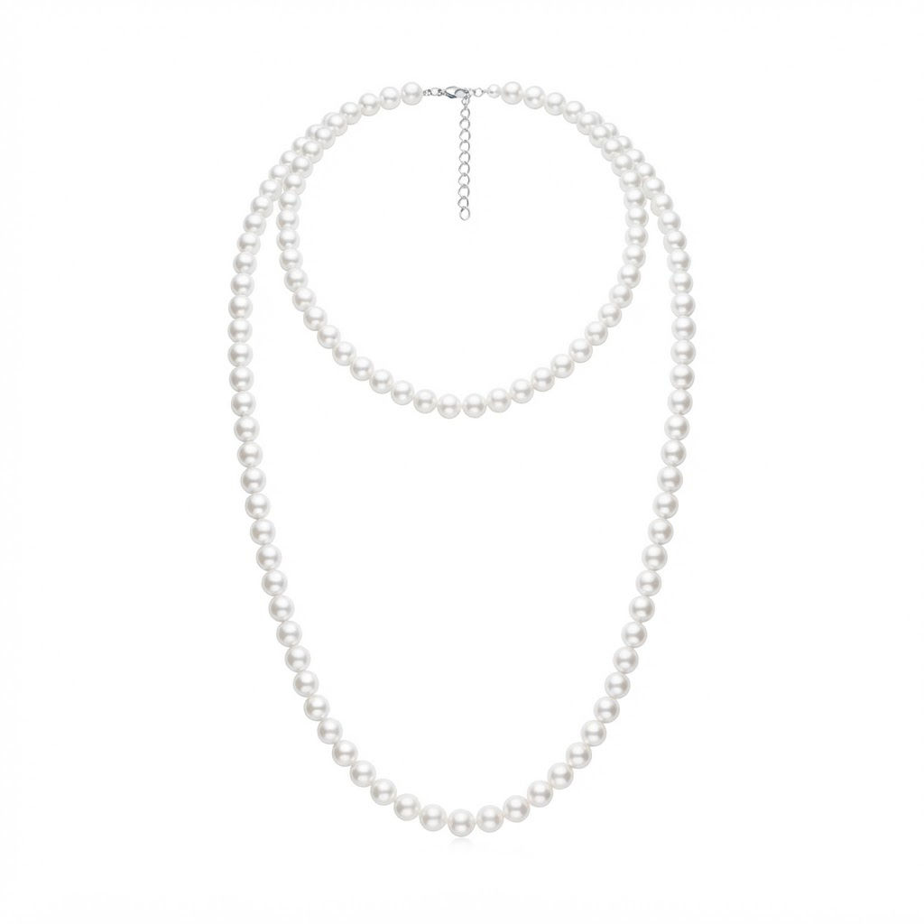Collar Aleación Perlas Larg L