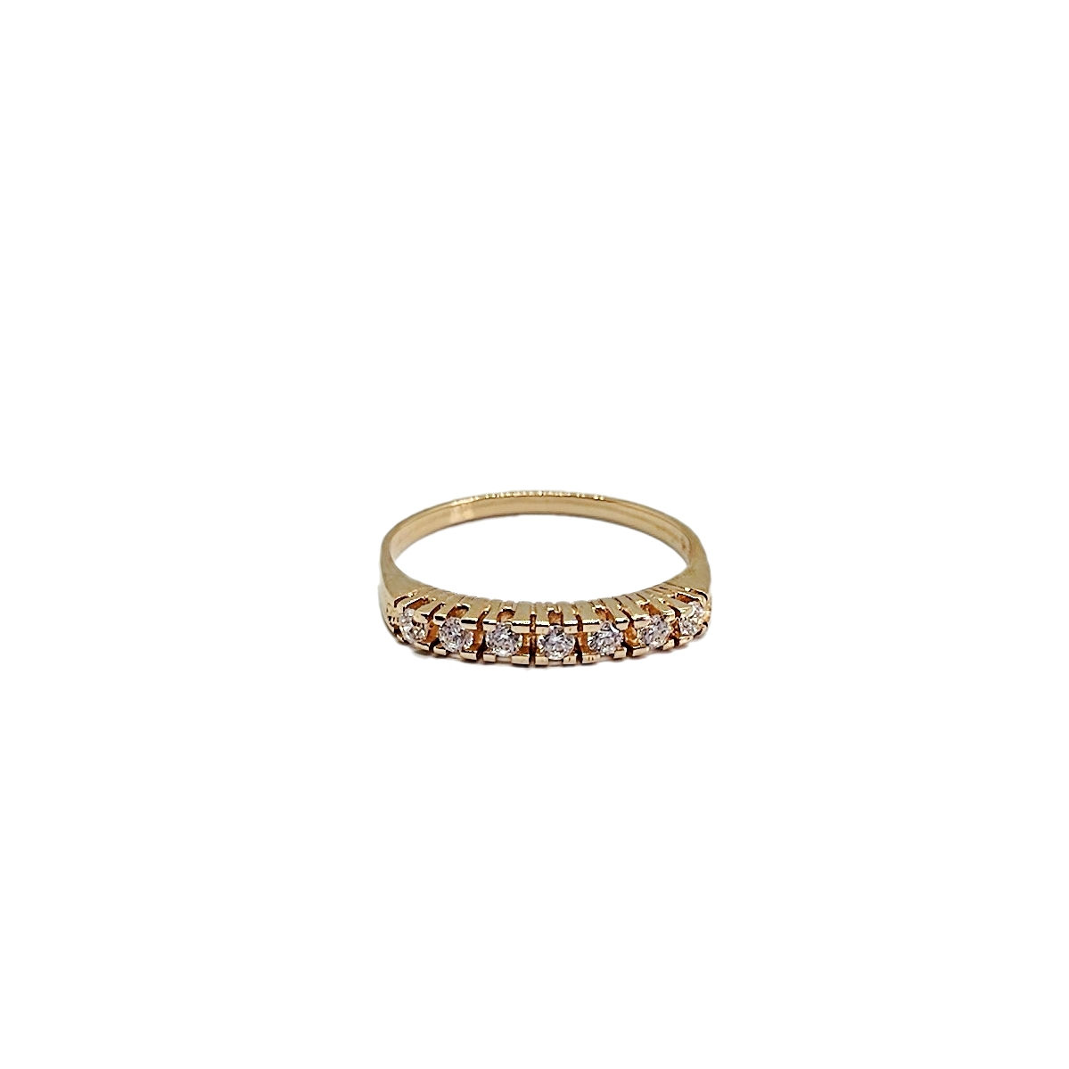 Anillo Cintillo Circones Oro 18k Nacional