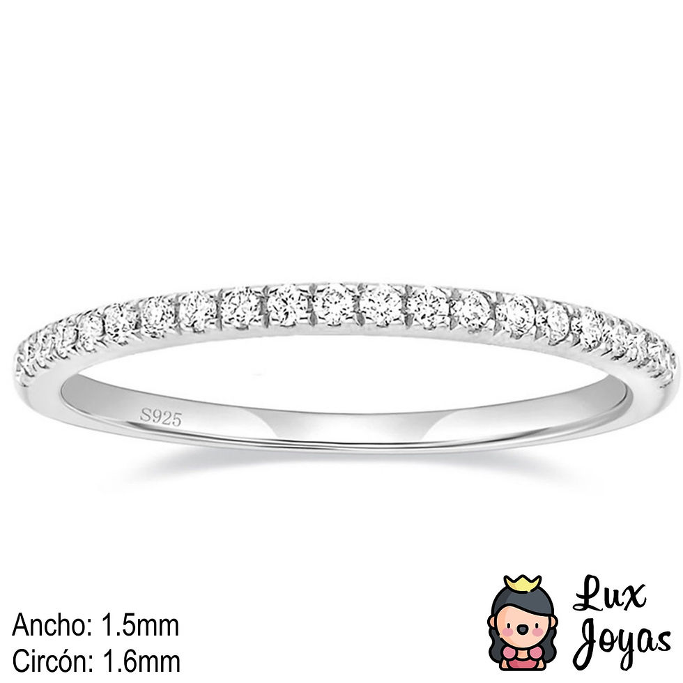 Miniatura: Anillo Plata 925 Medio Cintillo S