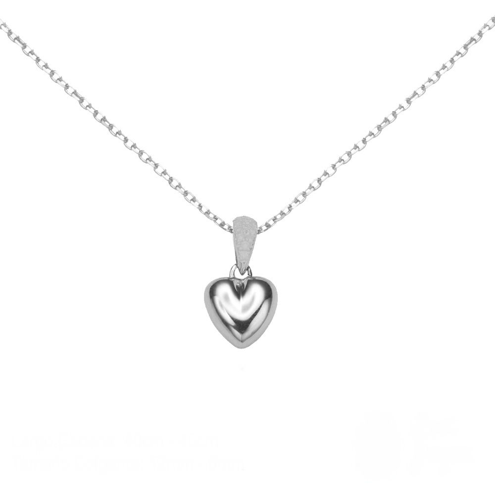 Collar Plata 925 Corazón Liso