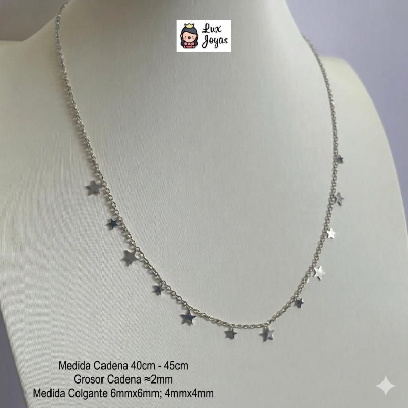 Miniatura: Collar Baño Oro 18k 12 Estrellas