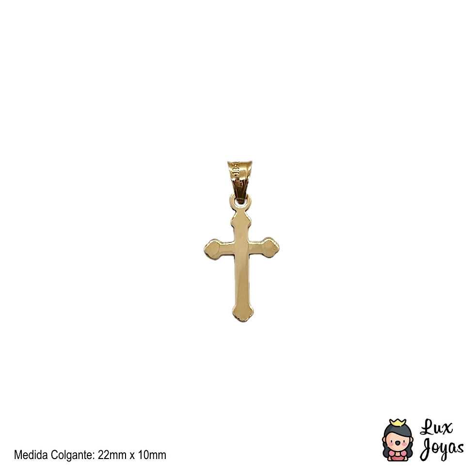 Miniatura: Colgante Cruz Liso Oro 18k