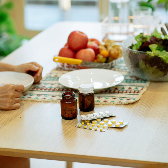 supplements on a table