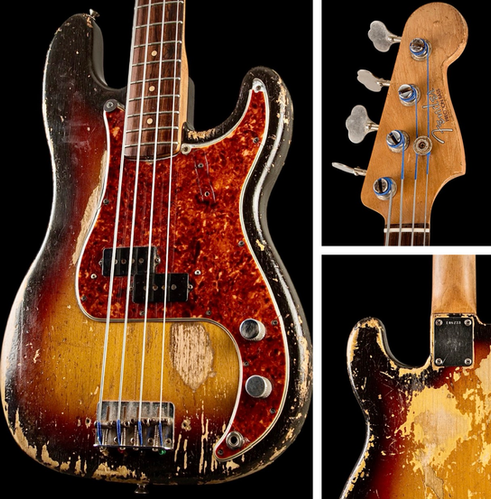 1963 Fender Precision- Sunburst | Vintage Bass Vault