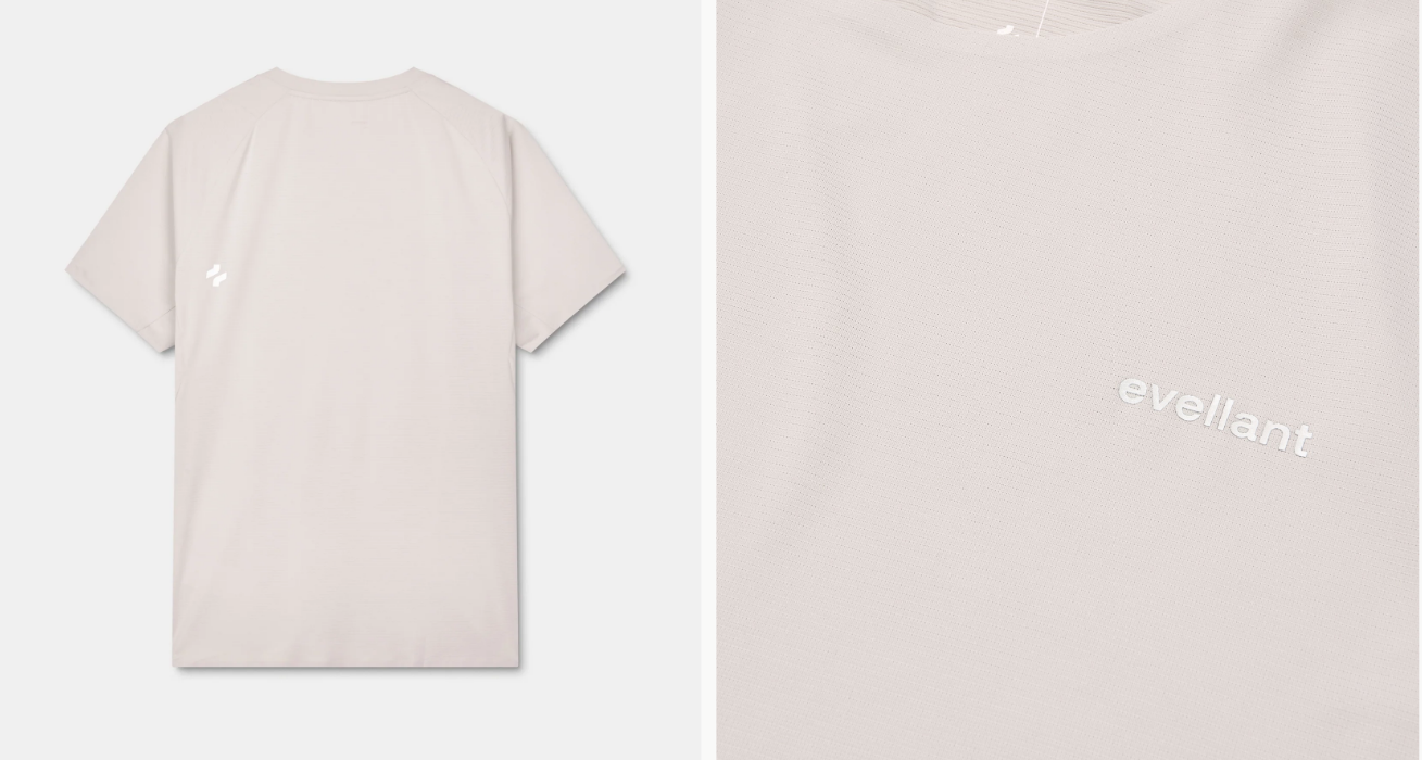 Evellant Male Active T-Shirt realisation and detailing we worked on