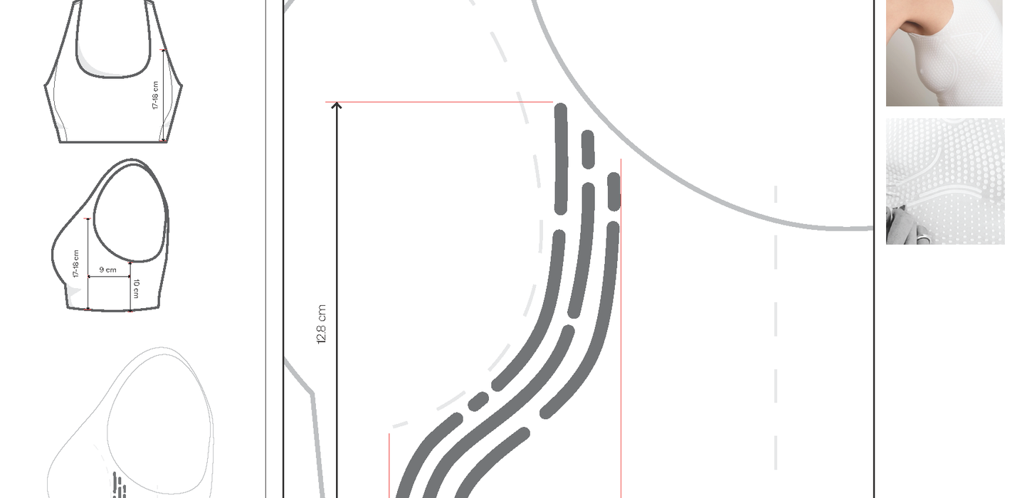 Silcone Artwork for Bra Detailing using Adobe Illustrator for Evellant Collection