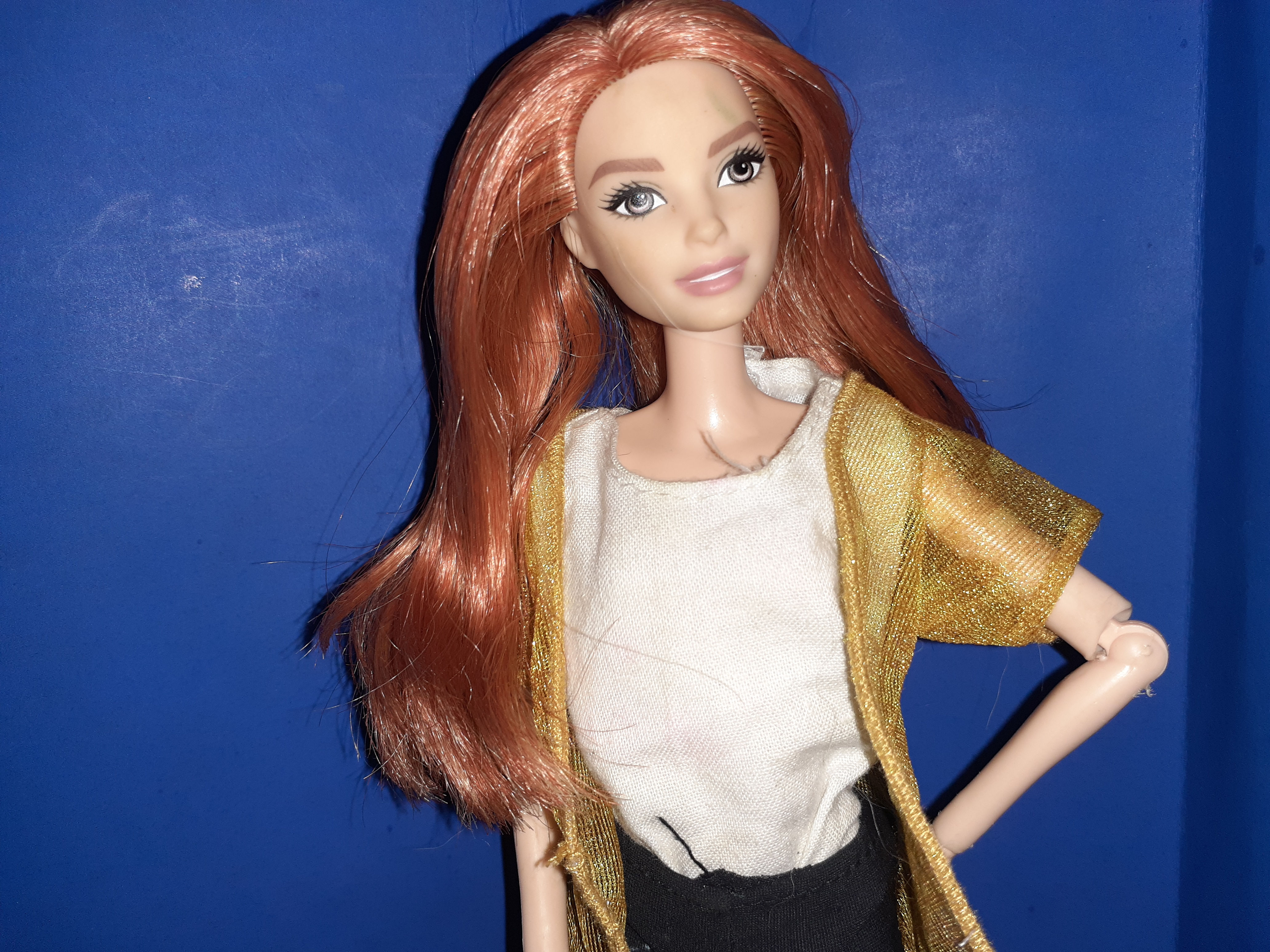 Barbie Yellow See-Through Vest AND White T-Shirt COMBO