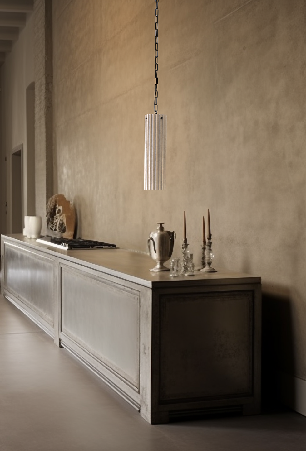Small Long-Fixture BornÃ©o Wall Leaf in White by Emilio Robba