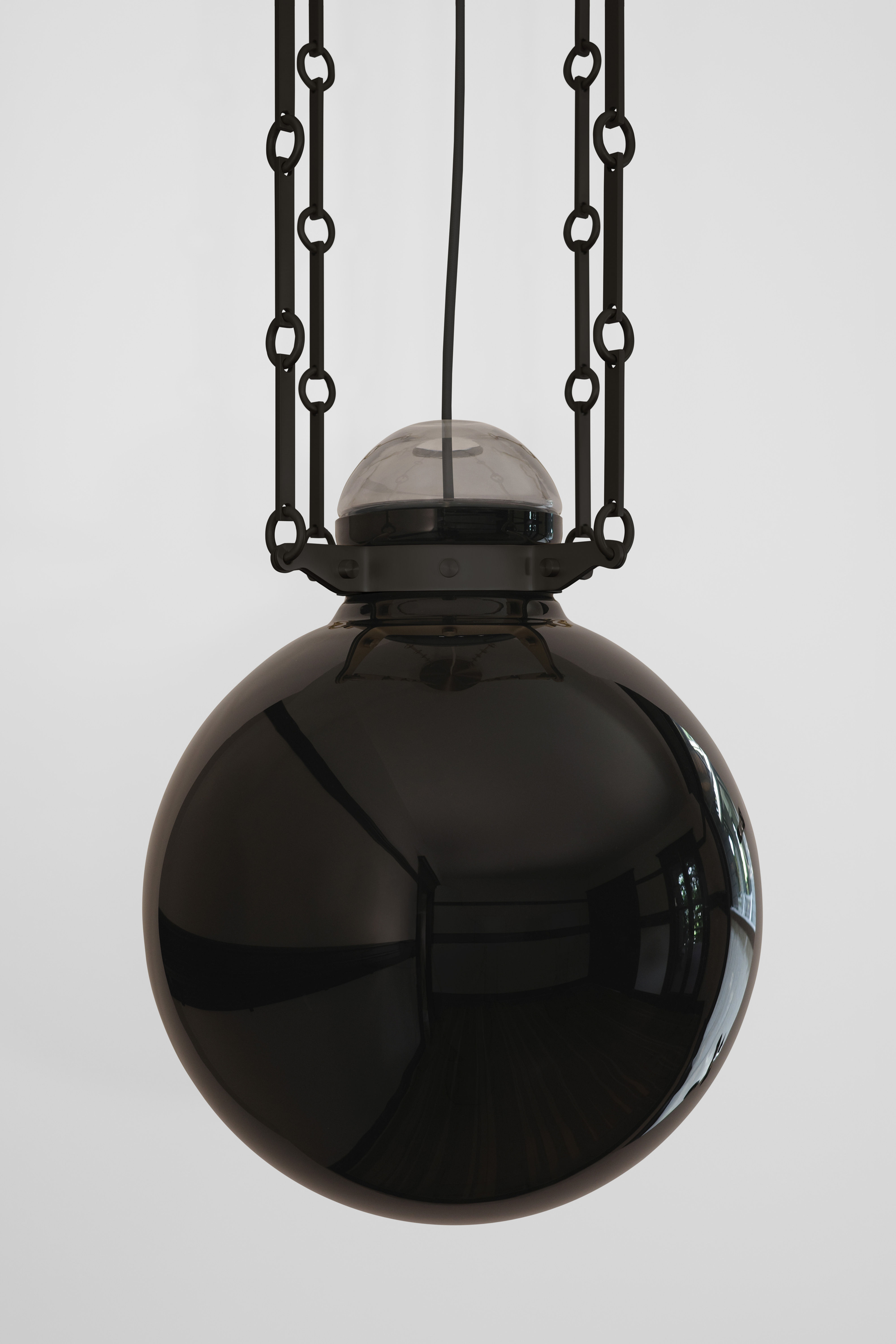 Peri Chandelier BLK Nero Fume